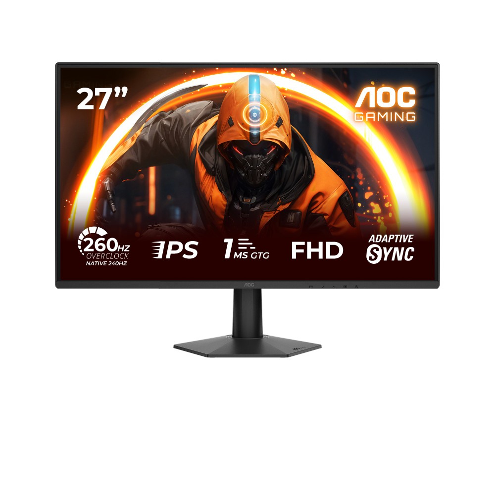 AOC 27G50Z 27 Inch Gaming Monitor – Full HD Fast IPS, 260Hz (240Hz Native), 1ms GtG, 0.3ms MPRT, Adaptive Sync, HDR10, G-SYNC Compatible