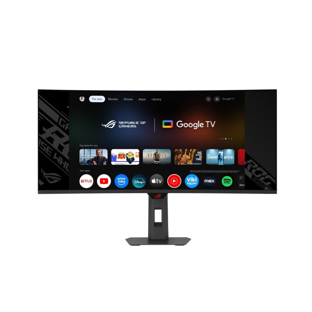 ASUS ROG Strix OLED XG34WCDMTG 34 Inch Curved WQHD QD-OLED Smart Gaming Monitor – 240Hz, 0.03ms, Google TV, Dolby Vision, USB-C 90W, HDMI 2.1