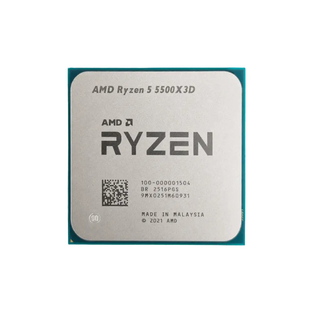 AMD Ryzen 5 5500X3D 6-Core 12-Thread Desktop Processor Tray | Up to 4.0GHz | 96MB L3 Cache | 3D V-Cache | AM4 | DDR4 | PCIe 4.0 | 105W |