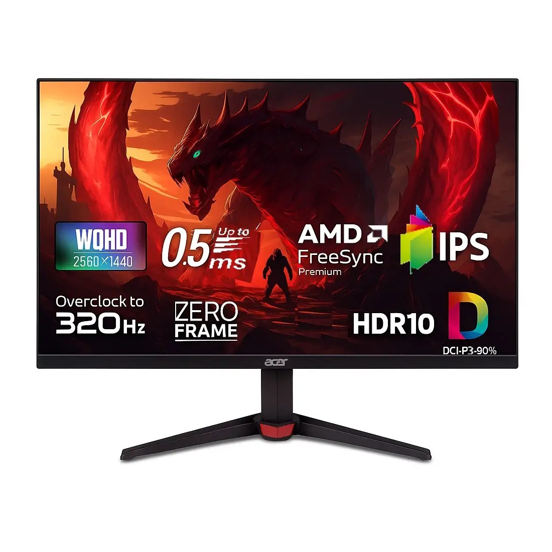 Acer Nitro VG270U F3 27 Inch WQHD IPS Gaming Monitor | 320Hz | 0.5ms | HDMI 2.1 | FreeSync Premium | HDR10 | DCI-P3 90%