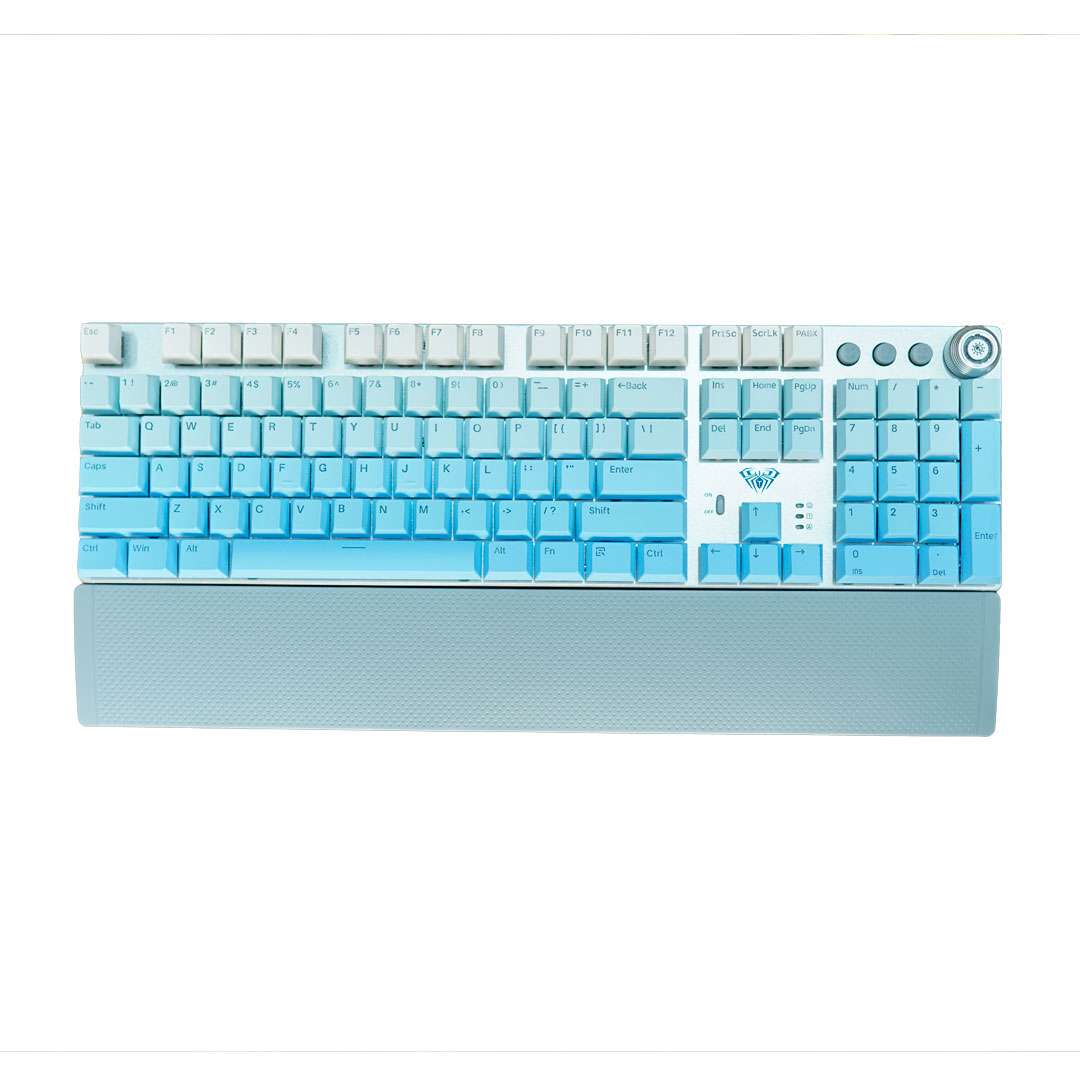 AULA F2088 Air Mechanical Gaming Keyboard 98-Key | Tri-Mode | Hot-Swappable | RGB White - Red Switch