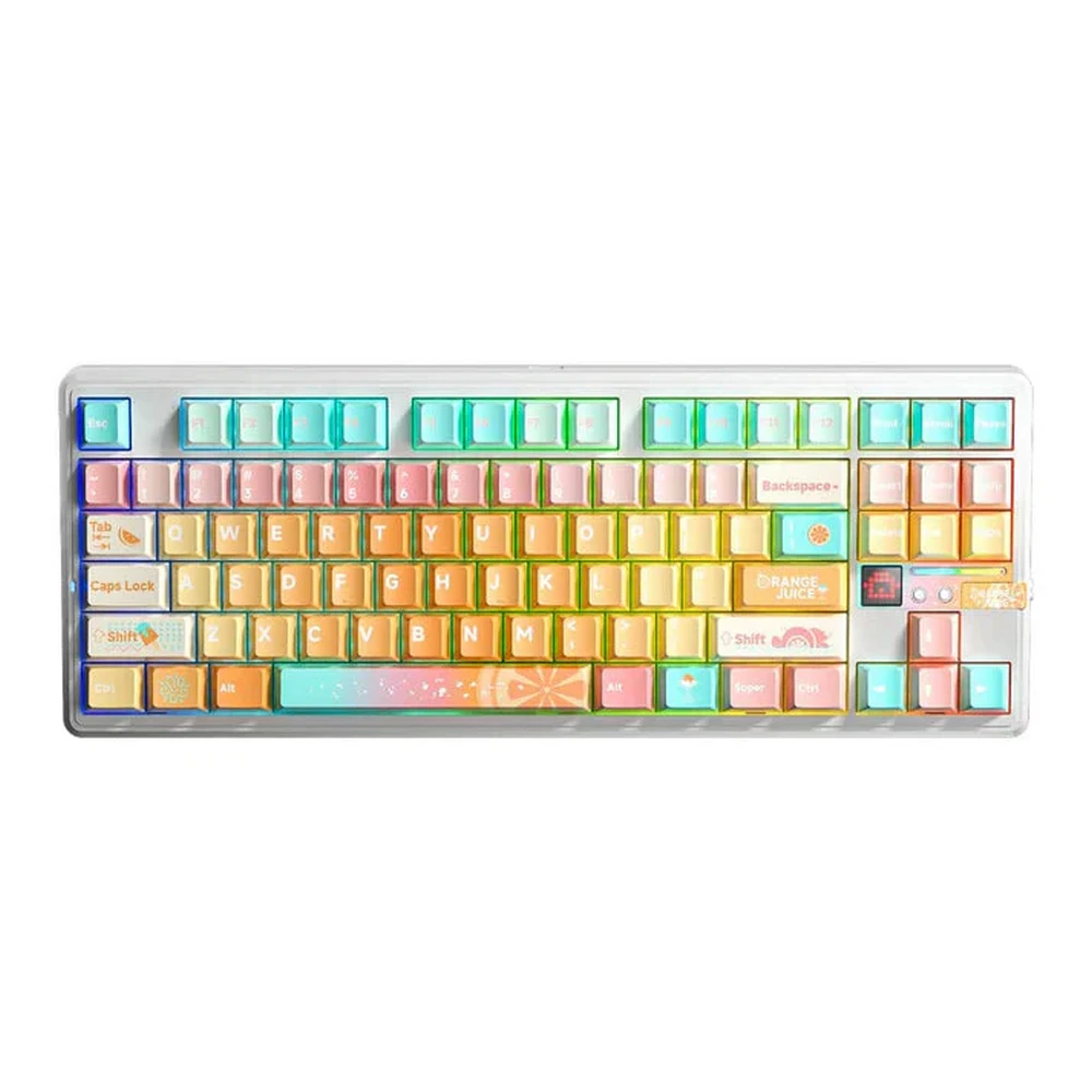 AULA F87 PRO V2 Wireless Mechanical Gaming Keyboard – Meteor Ice Cream Switch, 8K/8K RGB, PBT Keycaps