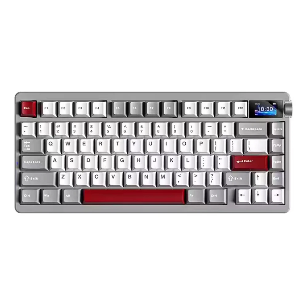 AULA NOVA75 Smart Wireless Mechanical Keyboard 5% | Tri-Mode | 8000mAh | RGB Grey & Red – ailh Caramel Latte Switch