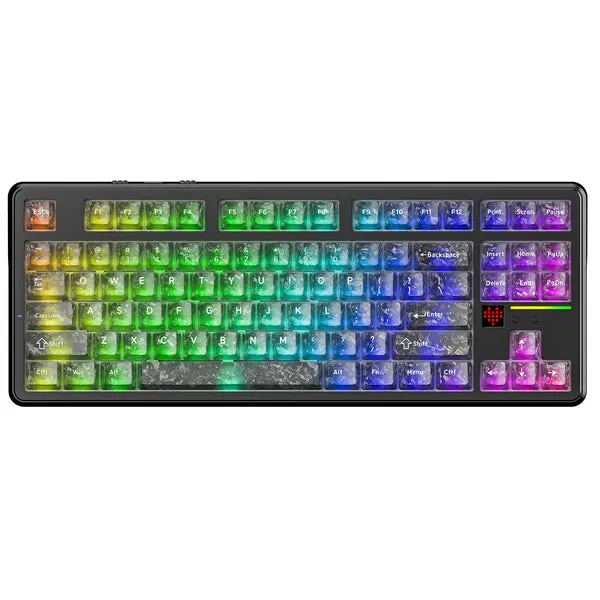 Attack Shark X87 Ultra 8K Wireless Mechanical Gaming Keyboard Forged Carbon | Tri-Mode | Hot-Swappable | RGB | 10,000mAh Battery