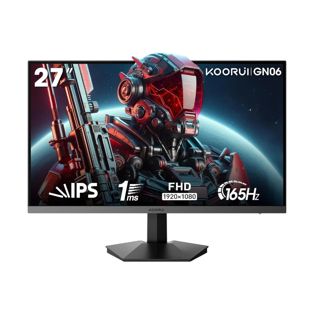 KOORUI GN06 27 Inch FHD Gaming Monitor | IPS | 165Hz 180Hz | 1ms | 90% DCI-P3 | Adaptive Sync | Black