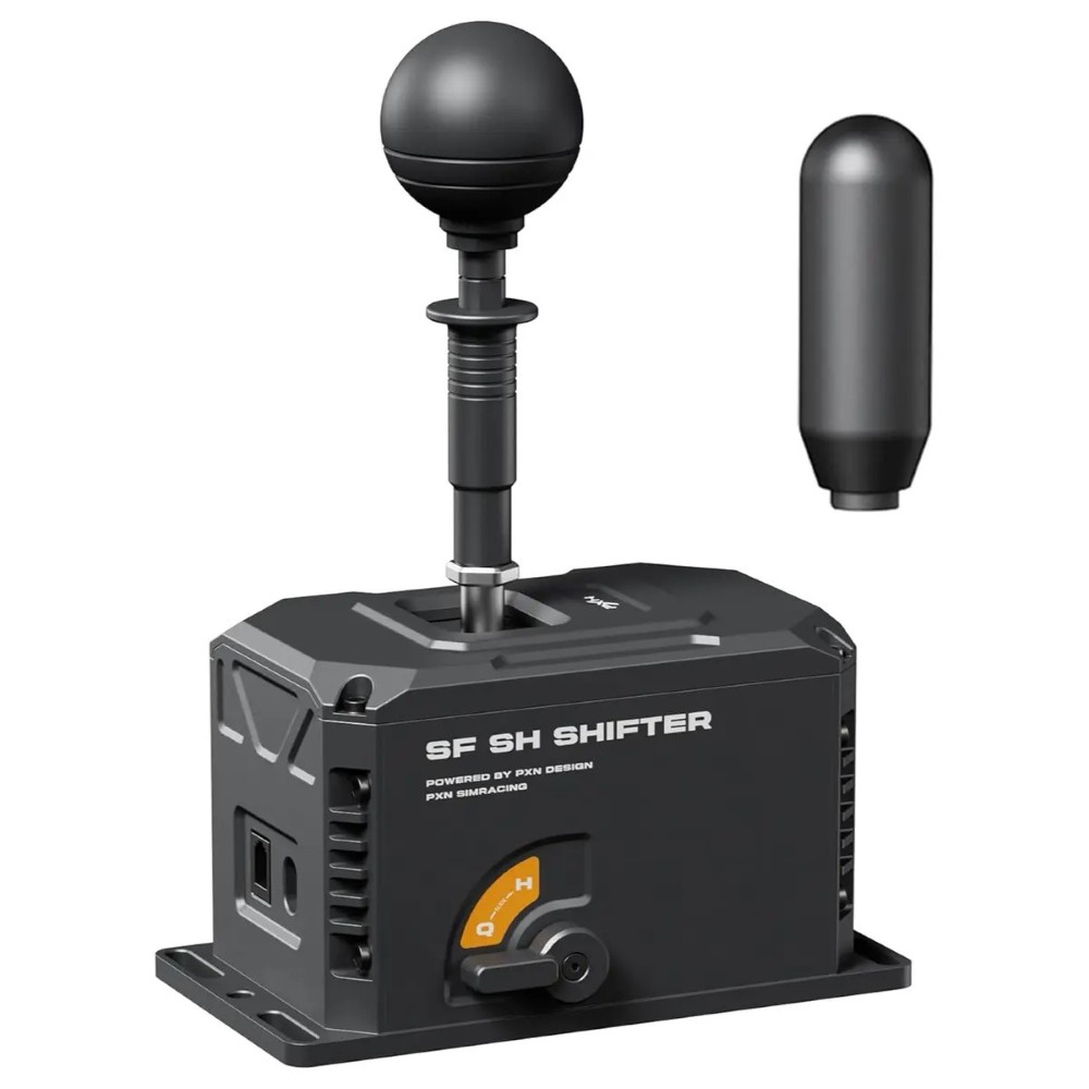 PXN SF SH Sim Racing Shifter | H-Pattern & Sequential Dual Mode | Hall Effect Sensor | 7+1+R | Aluminum Alloy