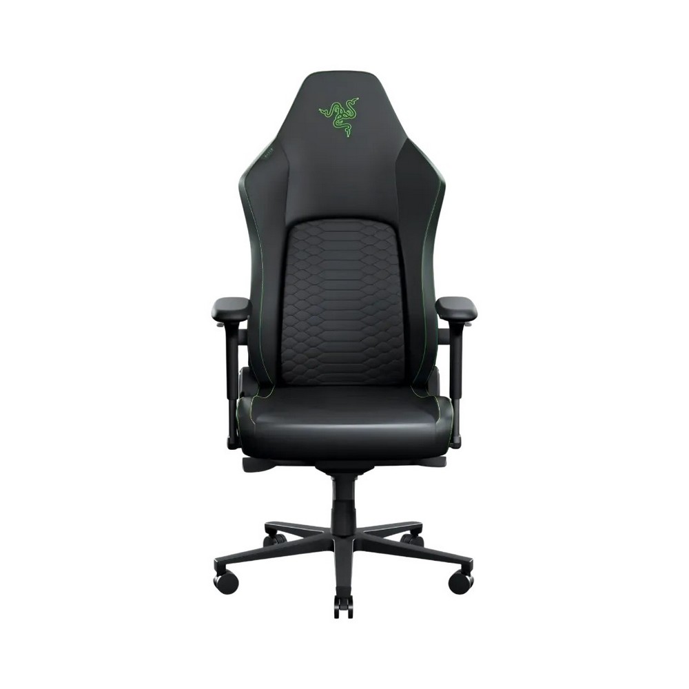 Razer Iskur V2 NewGen Black/Green Ergonomic Gaming Chair – HyperFlex™ Lumbar Support, 4D Armrests, CoolTouch™ EPU Leather
