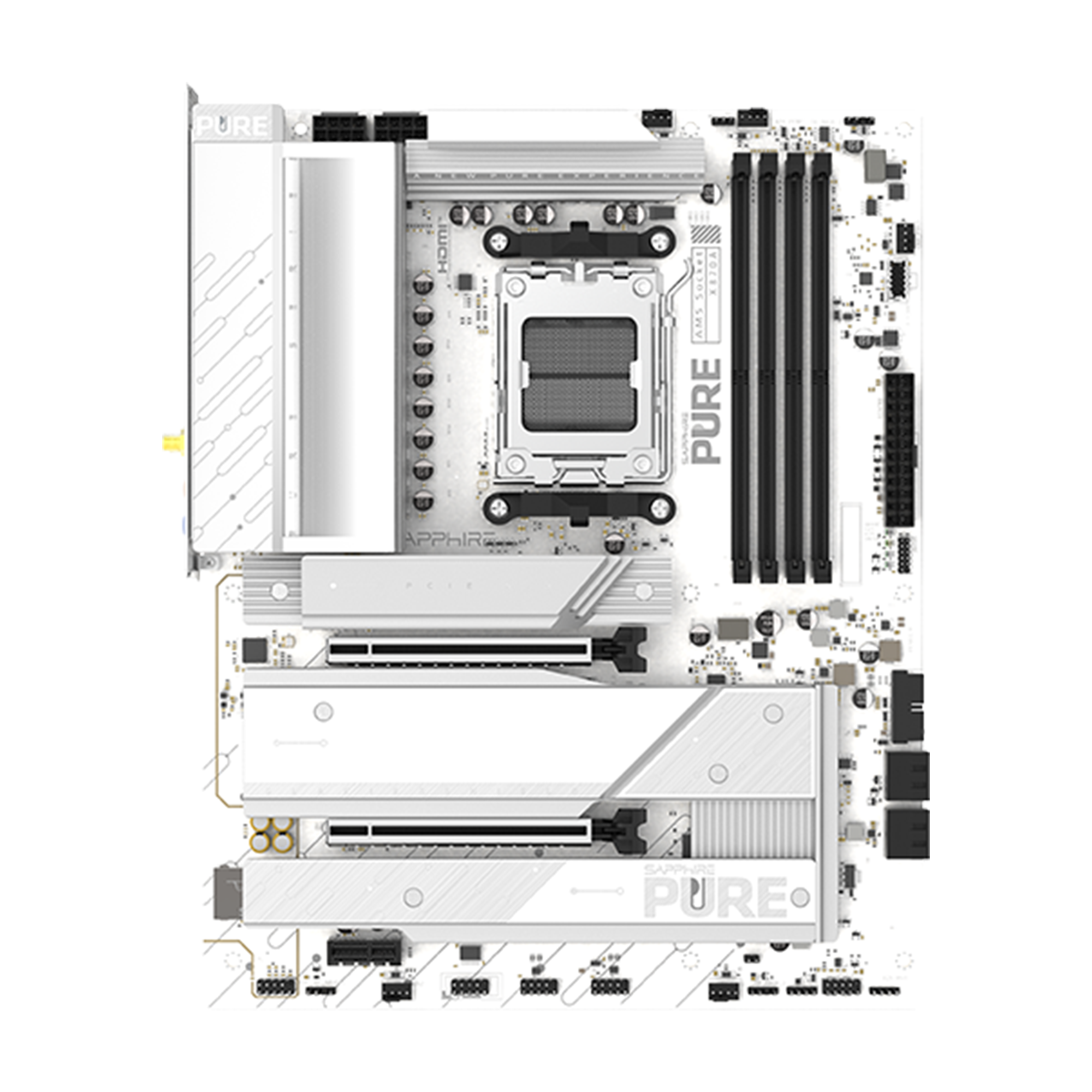 SAPPHIRE PURE X870A WIFI 7 AM5 Motherboard | AMD X870 | DDR5 8400MHz OC | PCIe 5.0 | WiFi 7 | USB4