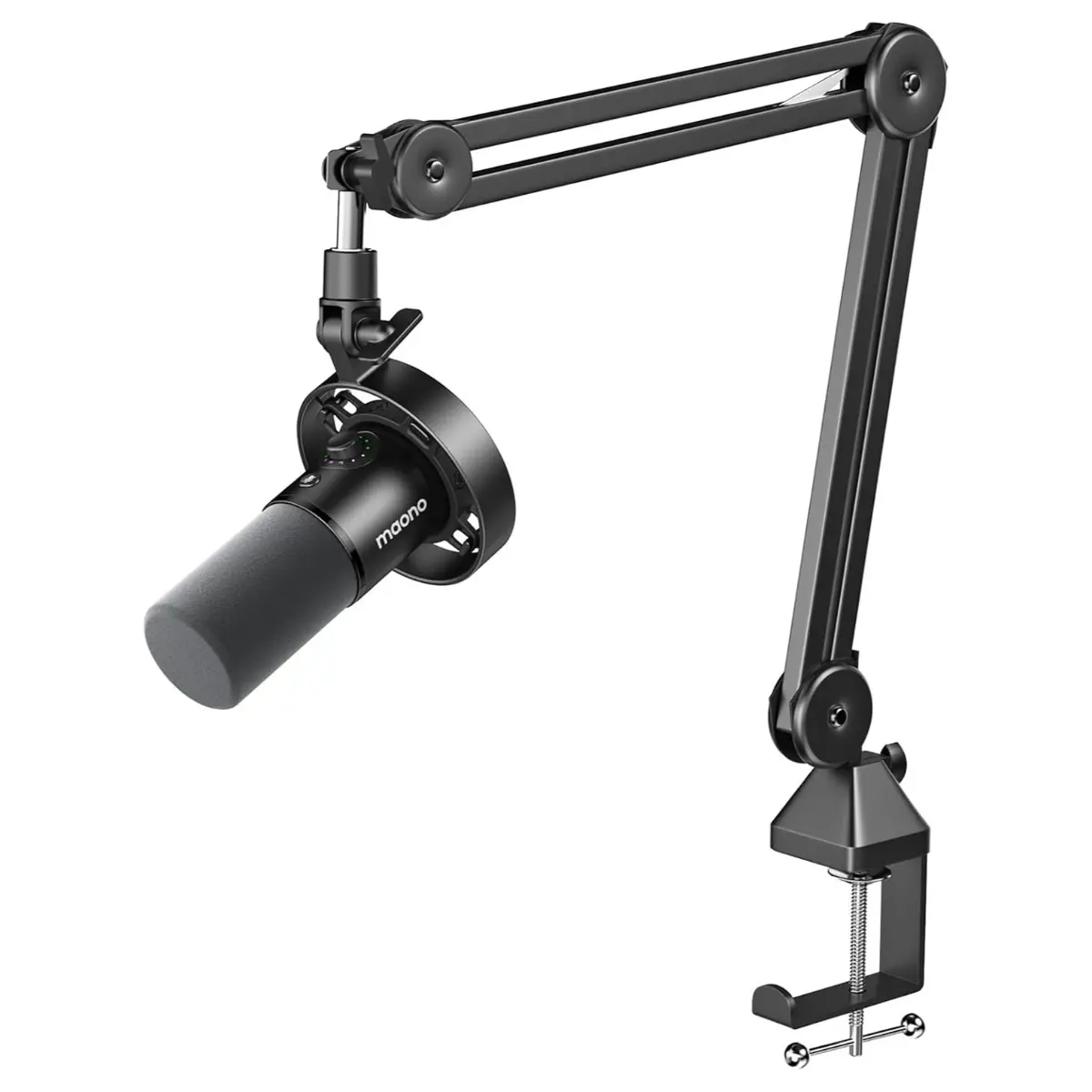 Maono PD300XS Podcast Dynamic Microphone Set | USB & XLR | 192kHz/24-bit | Cardioid | Boom Arm | Mute Button