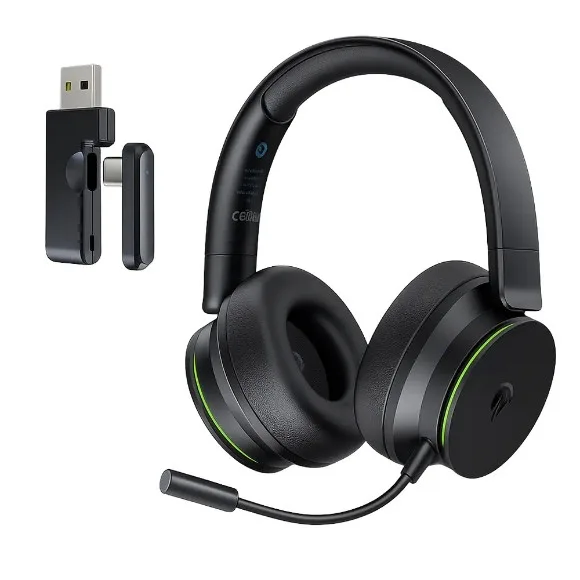 EasySMX E01 Wireless Gaming Headset | Tri-Mode Connectivity | 2.4GHz | Bluetooth | 17-Hour Battery | Black