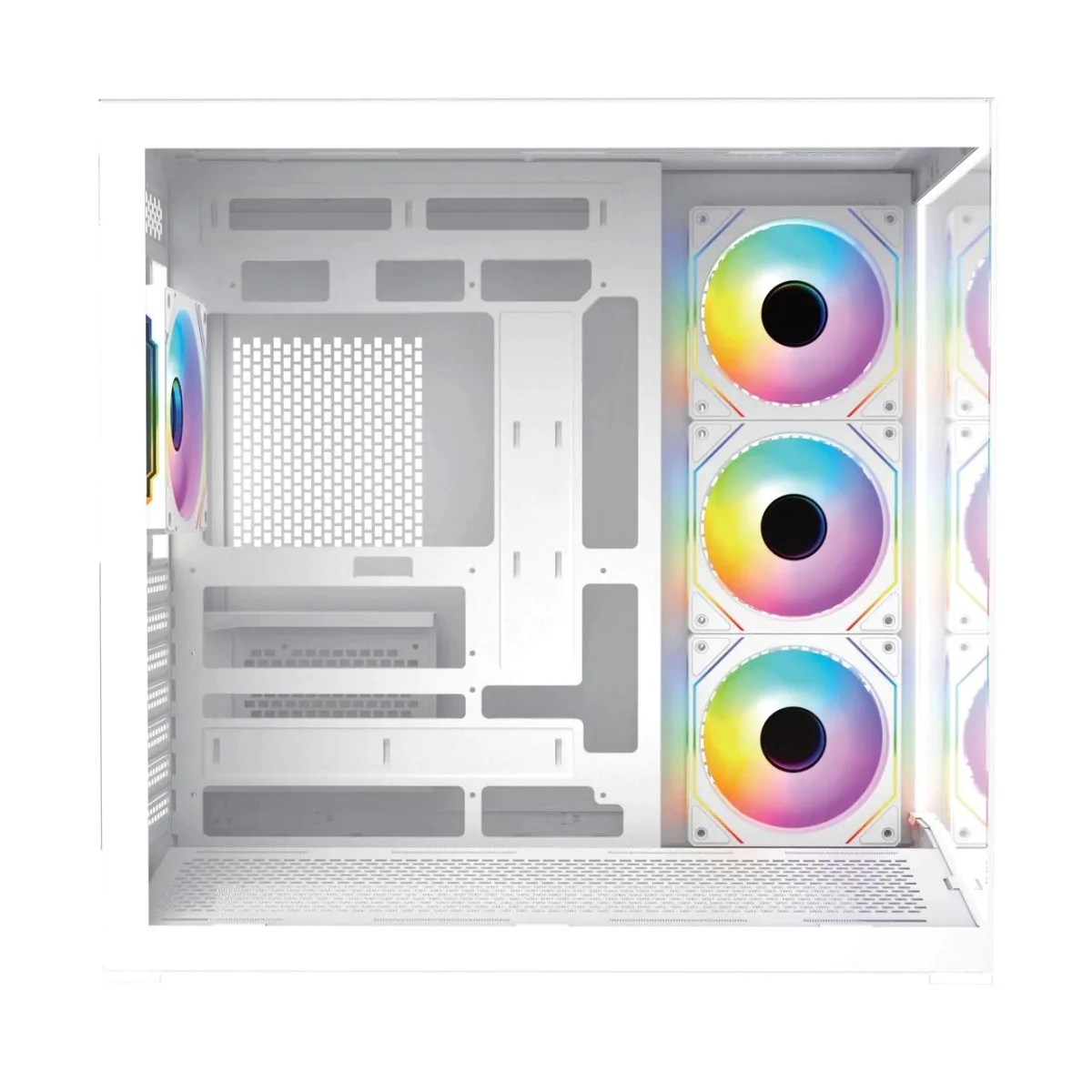 Sonic Shadow Core V200R ATX Gaming Case White | LCD Screen | 4× ARGB Fans